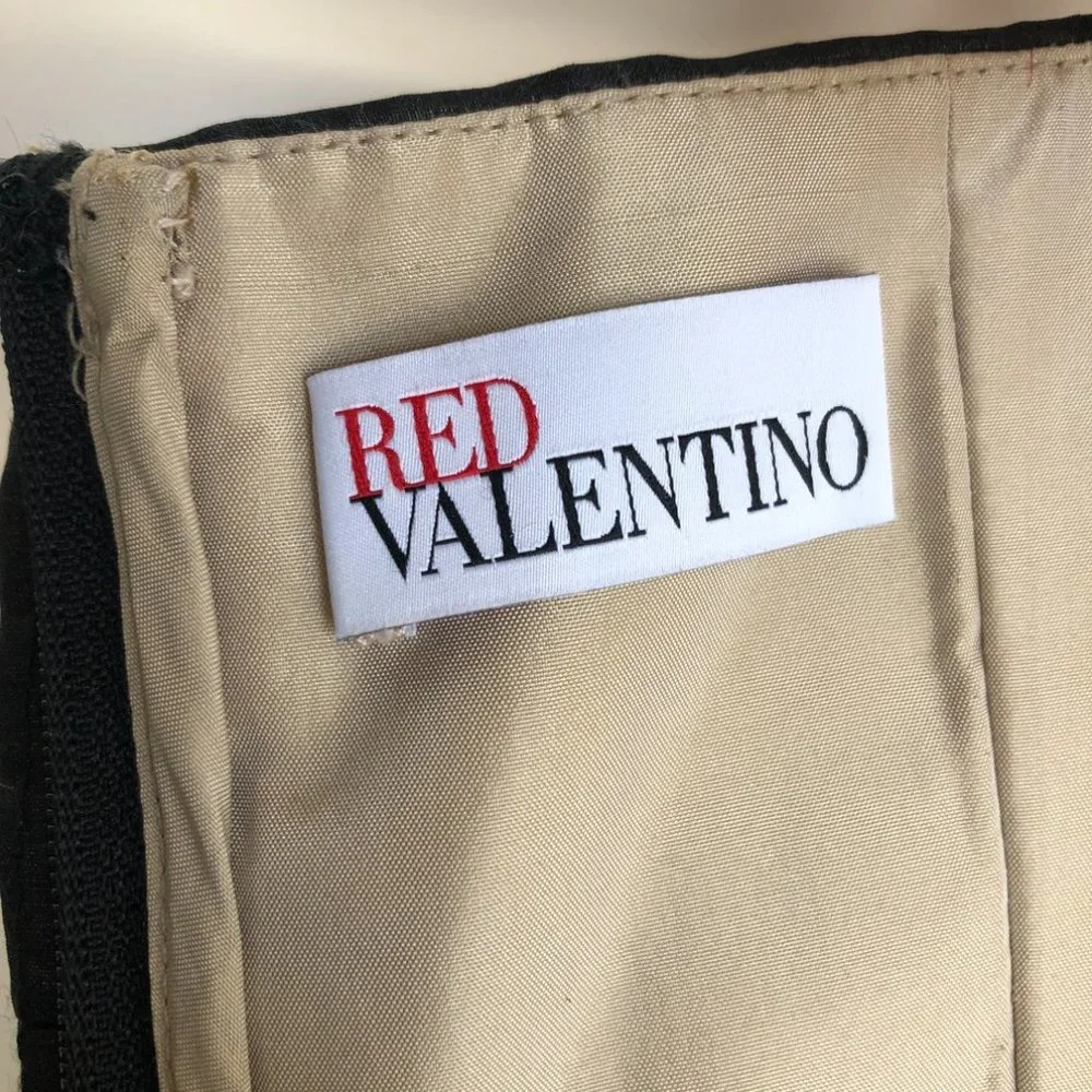 RED Valentino Silk Strapless Dress Black Sz 40, US 2 - Picture 8 of 16